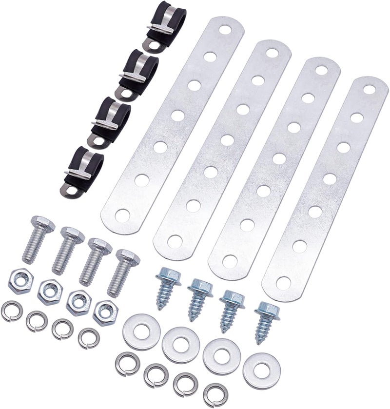 AIB2C 253 Universal Engine Oil Cooler Mounting Bracket Kit, Metal, Silver, Universal Mount - Image 1